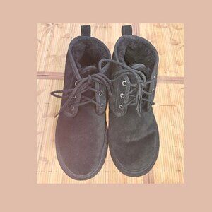 UGG Lace-up ankle boots Neumel Black Suede Chukka Wool Lined Womens 8
